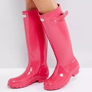 Hunter Original Tall Gloss Hot Pink Classic Rain Boot